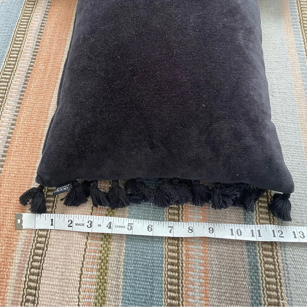 Eight Mood Black Rectangular Accent Pillow